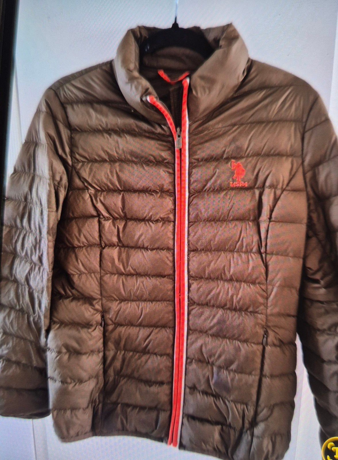 USPA donsjack maat M, Maat 38/40 (M), Bruin, USPA, Ophalen of Verzenden