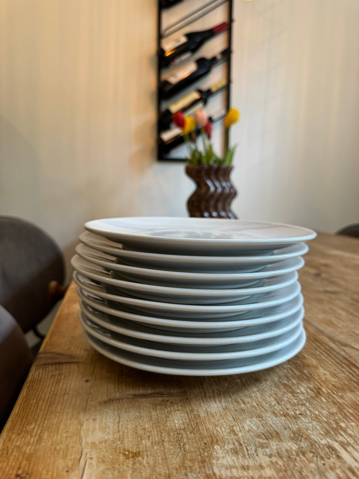 9 kleine IKEA bordjes - gebruikt met krassen, Ophalen, Gebruikt, IKEA, Bord(en)