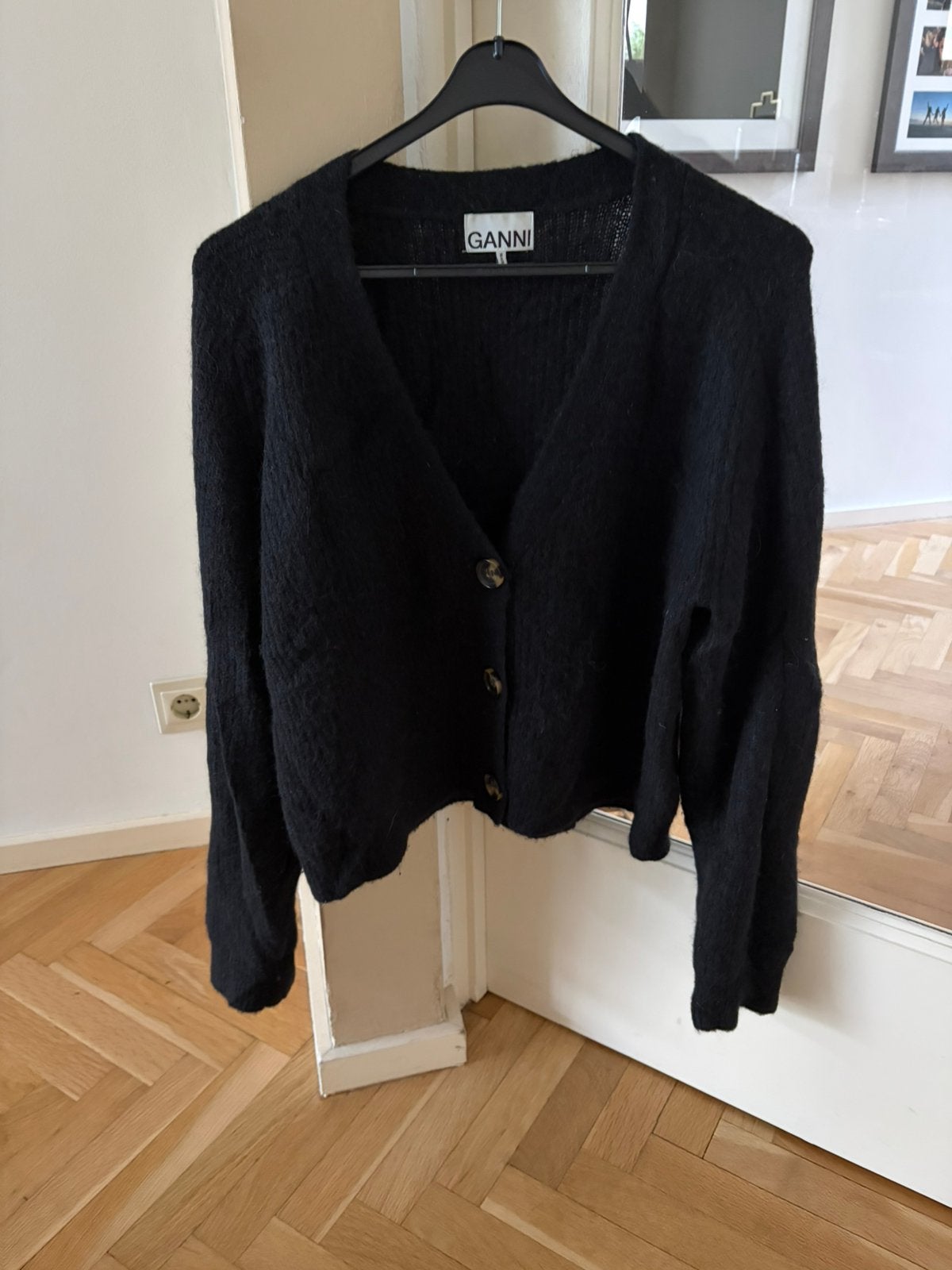 Zwart vestje Ganni maat xs, Verzenden, Zo goed als nieuw, Maat 34 (XS) of kleiner, Zwart