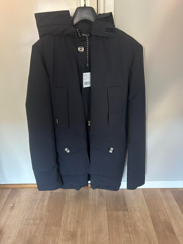 Nieuwe Airforce Parka Jas Unisex - Donkerblauw, Maat 16/176, Kleding | Heren, Jassen | Winter, Ophalen of Verzenden, Nieuw, Maat 46 (S) of kleiner