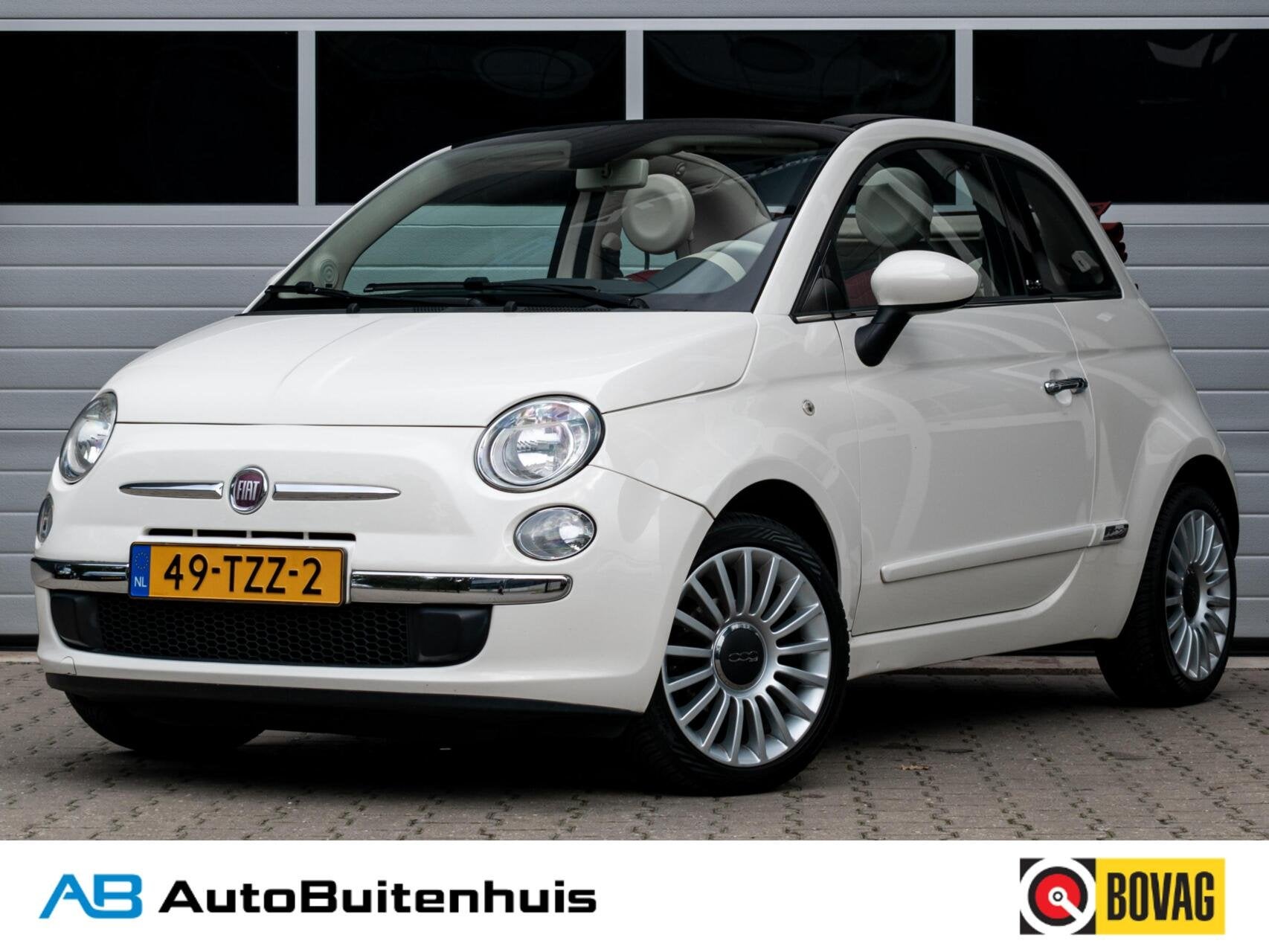 Fiat 500 C 1.2 Lounge|CABRIO|INCL. APK|PDC|AIRCO|BLUE&ME|ELE, Euro 5, Gebruikt, 4 cilinders, Wit