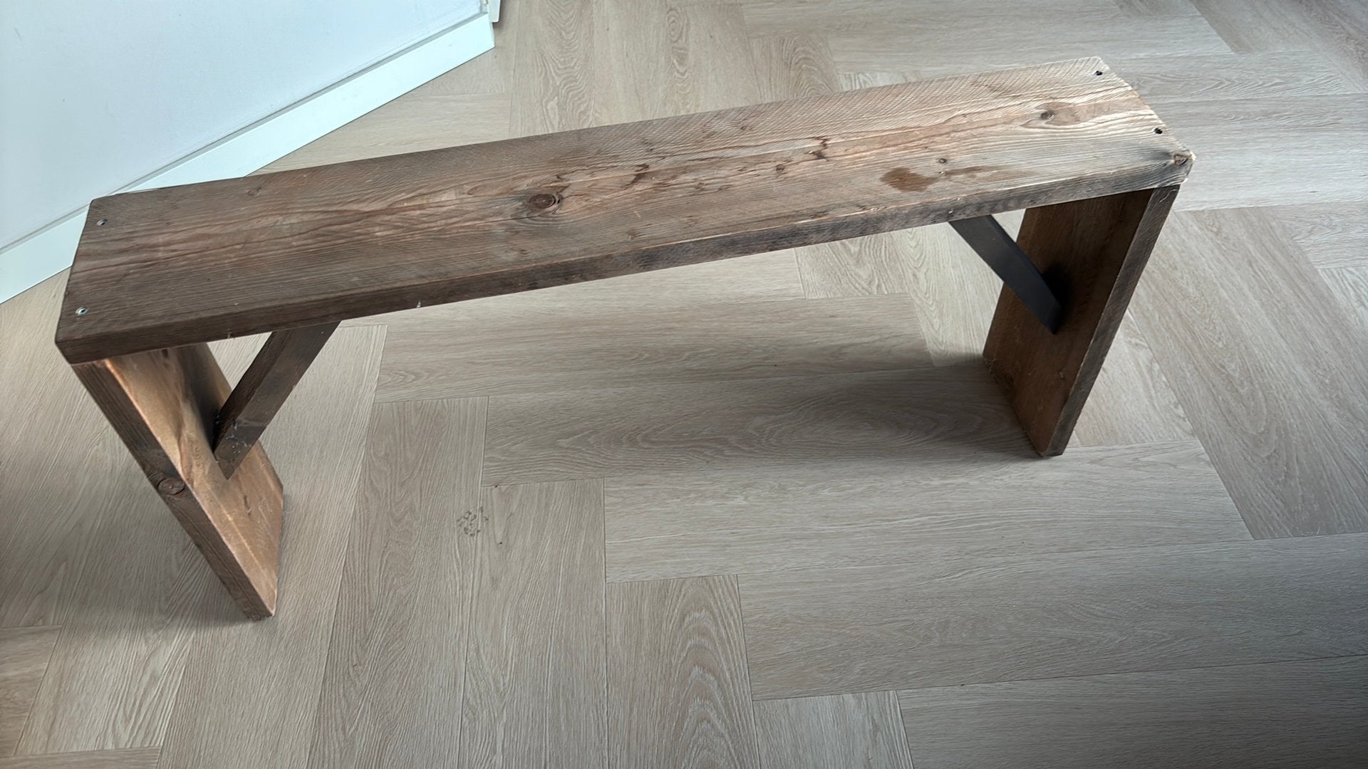 Steigerhouten sidetable/bankje, Ophalen, Gebruikt, Hout, Industrieel