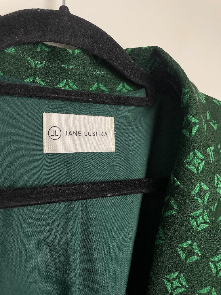 Jane Lushka Lima blazer groen print maat S, Ophalen of Verzenden, Zo goed als nieuw, Jane Lushka, Jasje