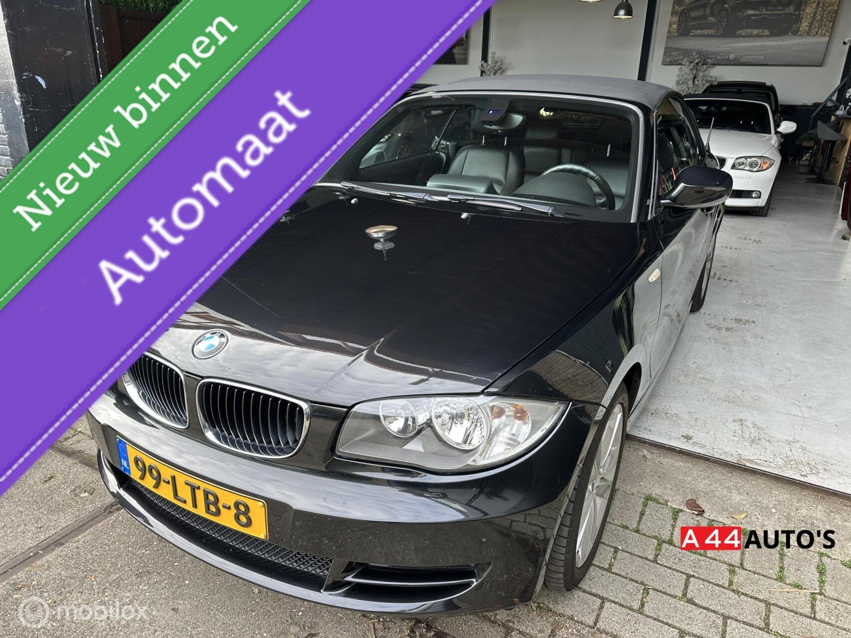 BMW 1-serie Cabrio 118i Executive*NL NAP✅AUTOMAAT*VOL LEDE, Auto's, Euro 5, Achterwielaandrijving, 1995 cc, Zwart
