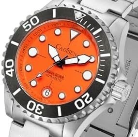 Mooie Cadisen diver, Seiko NH35A uurwerk, IN PRIJS VERLAAGD., Staal, Polshorloge, Ophalen of Verzenden, Zo goed als nieuw