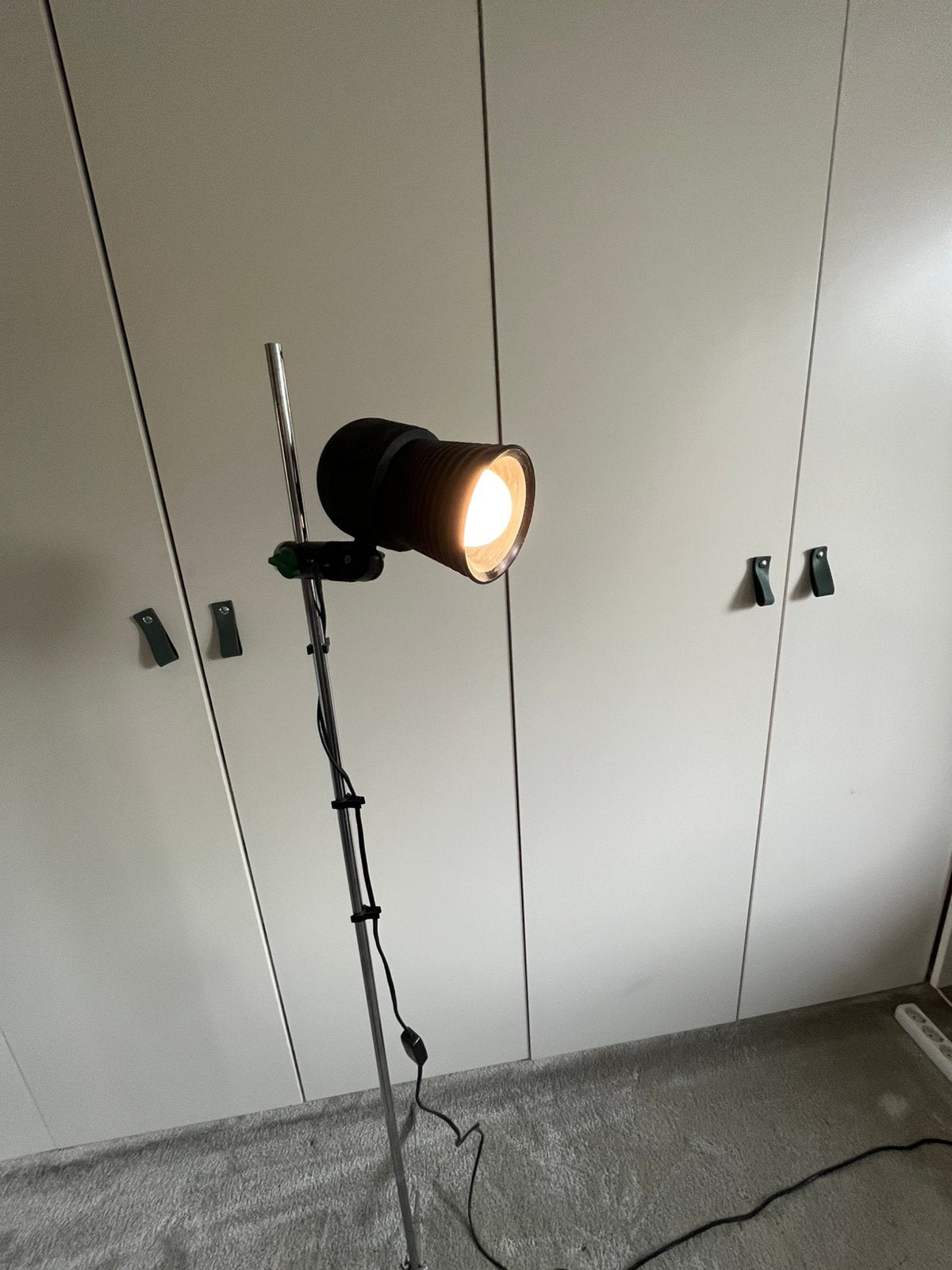 Vintage vloerlamp, met Targetti spot, Ophalen, Gebruikt, Vintage, 150 tot 200 cm
