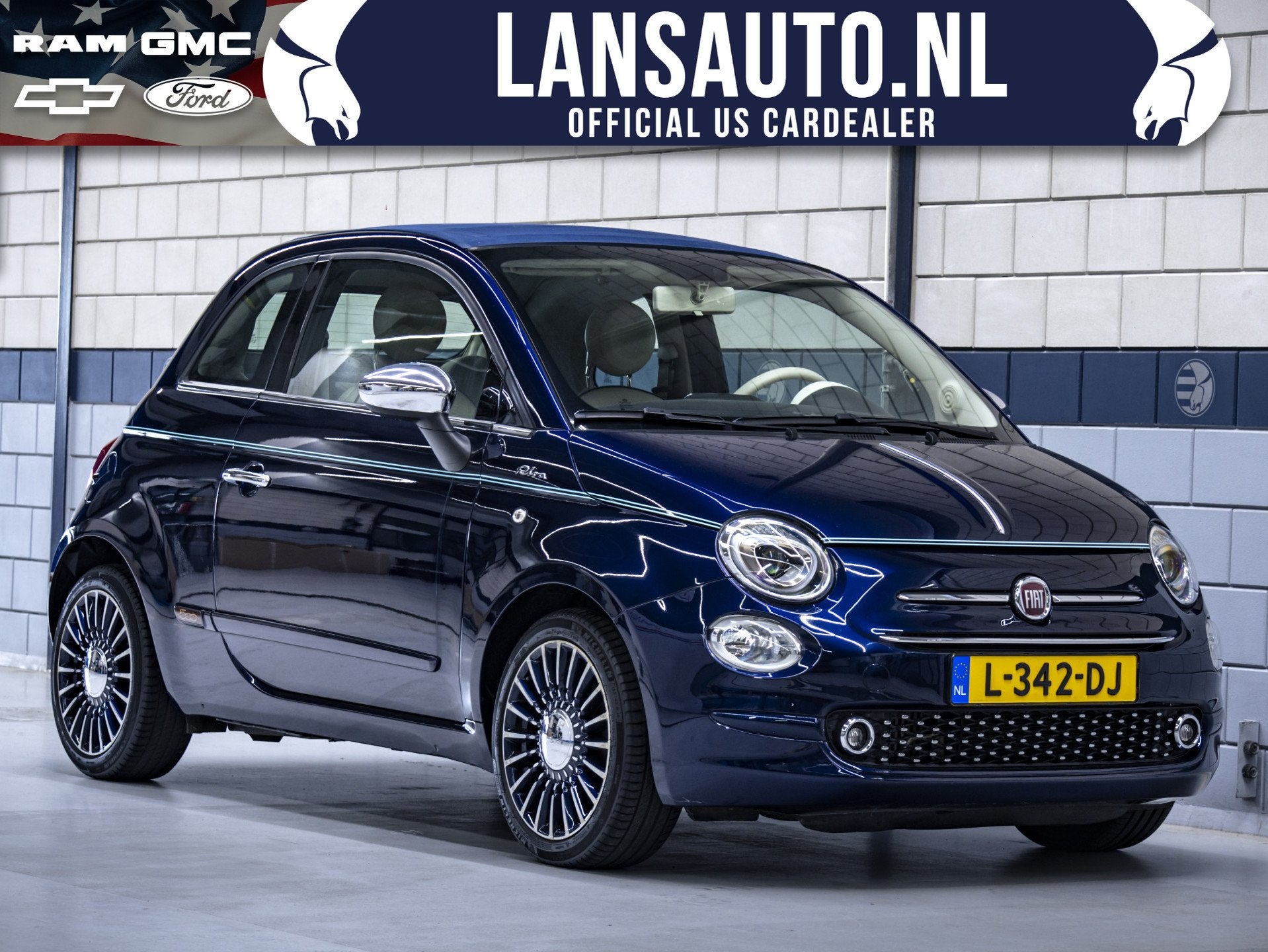 Fiat 500C TwinAir Turbo | Riva (bj 2017), Voorwielaandrijving, Gebruikt, Automatische klimaatregeling, Cabriolet