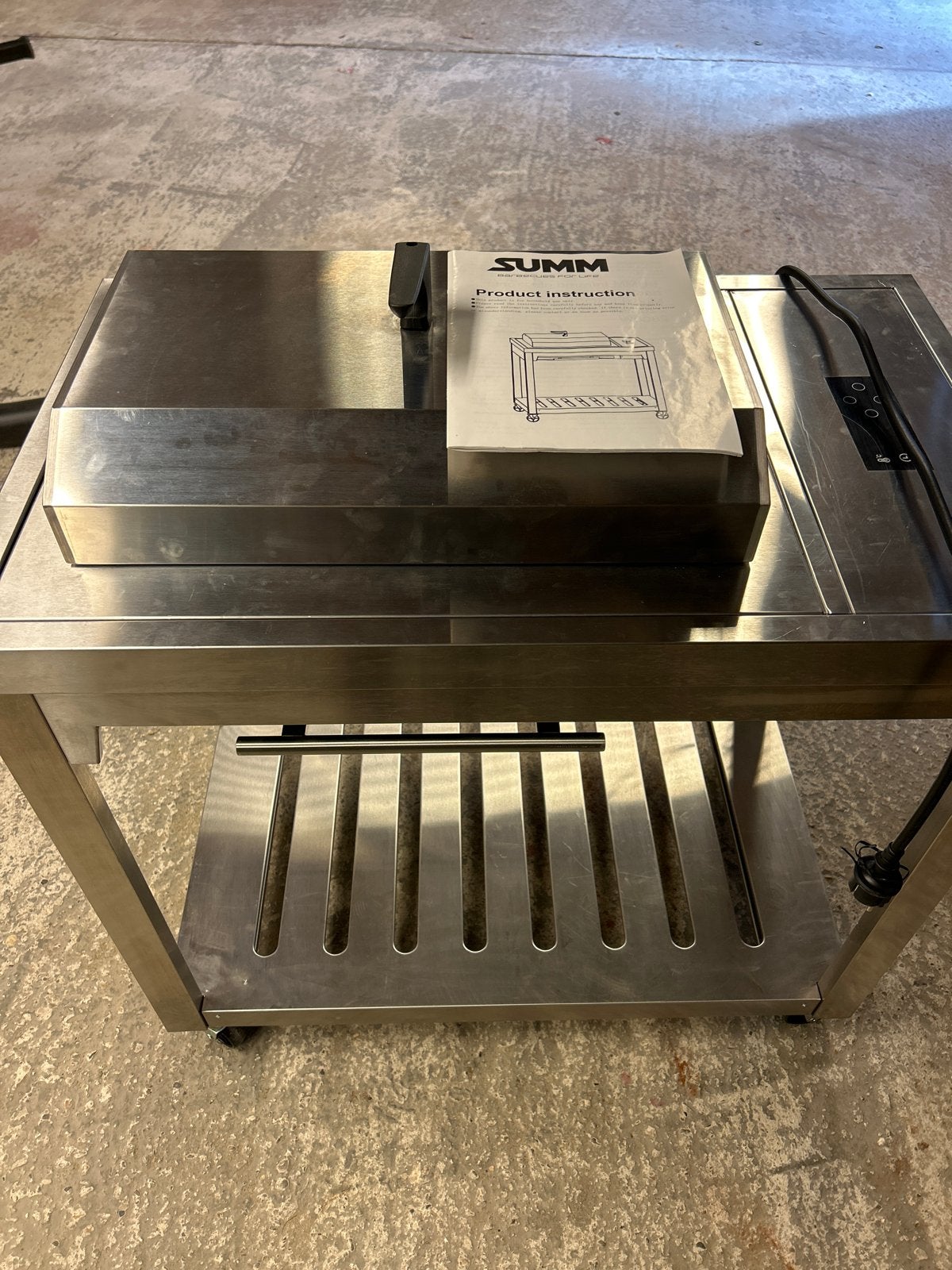 SUMM Barbecues for Life RVS Elektrische BBQ met Onderstel, Ophalen of Verzenden, Nieuw