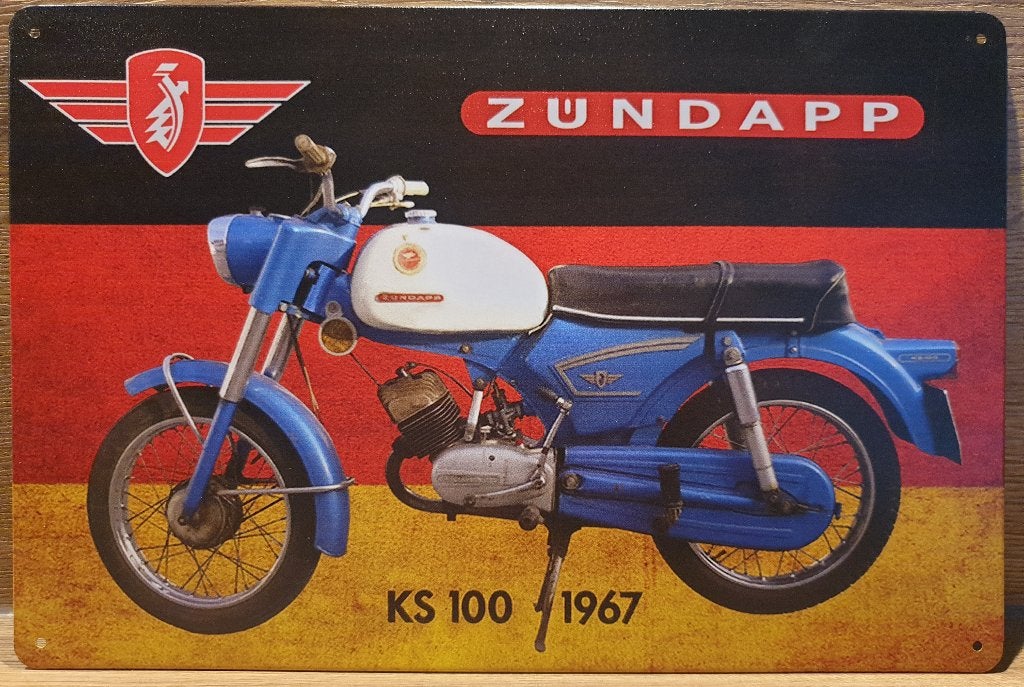 Zundapp KS100 reclamebord van metaal wandbord decoratie, Info@deconoord.nl, Deco Noord, Nieuw, Ophalen of Verzenden
