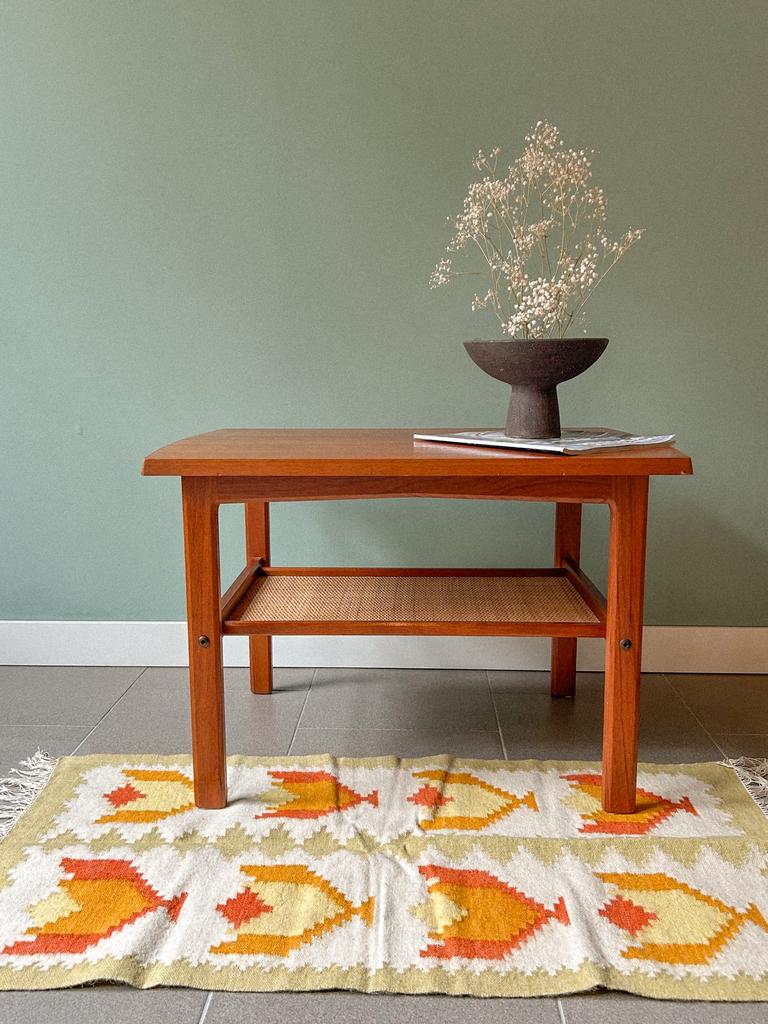 Teak salontafel uit Zweden, Huis en Inrichting, Tafels | Salontafels, Ophalen, Teakhout, Nieuw, 50 tot 100 cm