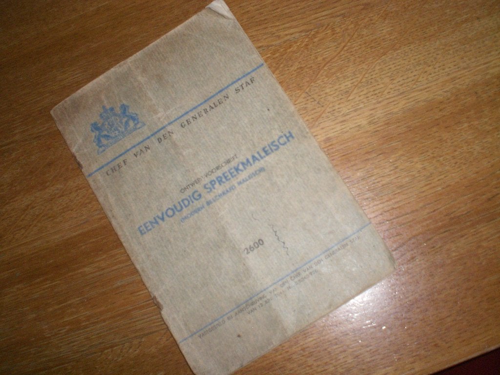 oud militair boekje Maleisch Ned Indie pol. akties, Ophalen of Verzenden, Landmacht, Nederland, Boek of Tijdschrift
