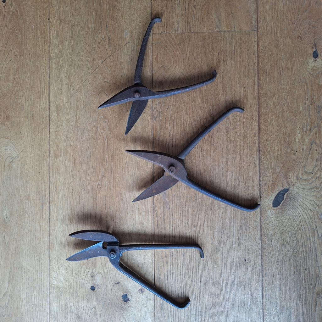 3 Vintage Metaalscharen / Kniptangen, Antiek en Kunst, Antiek | Gereedschap en Instrumenten, Ophalen of Verzenden