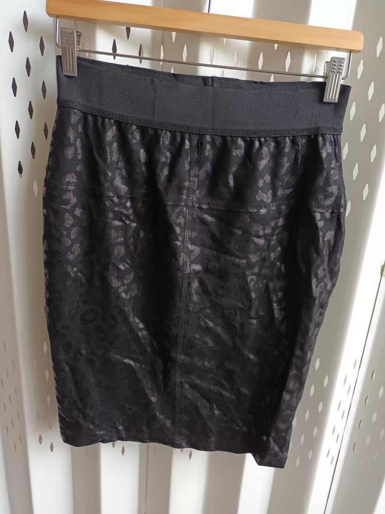 Aaiko zwart rokje met patroon viscose stretchy tailleband S, Aaiko, Zwart, Ophalen of Verzenden, Zo goed als nieuw