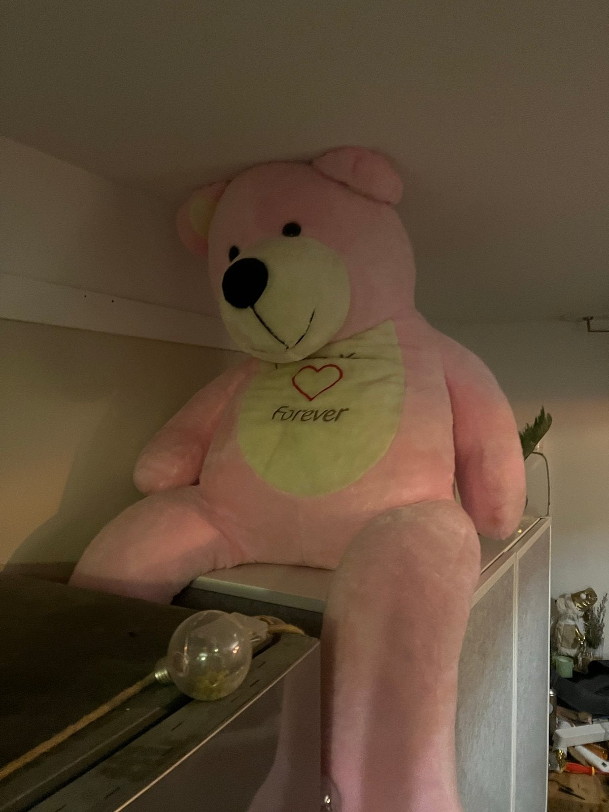 Grote roze knuffelbeer, Ophalen, Beer, Zo goed als nieuw, Roze