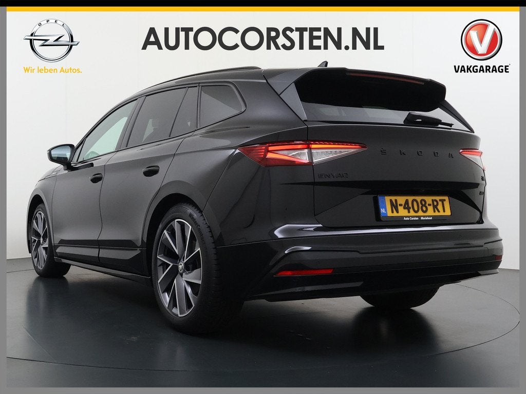 Skoda Enyaq iV 80 SPORTLINE SOH 92% 3-Zone Ecc Adap.Cruise S, Achterwielaandrijving, Zwart, 82 kWh, Zwart