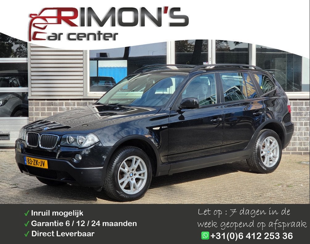 BMW X3 2.0i Business Line Hagel Schade Dak en Motor, 4 cilinders, 150 pk, Zwart, Bedrijf