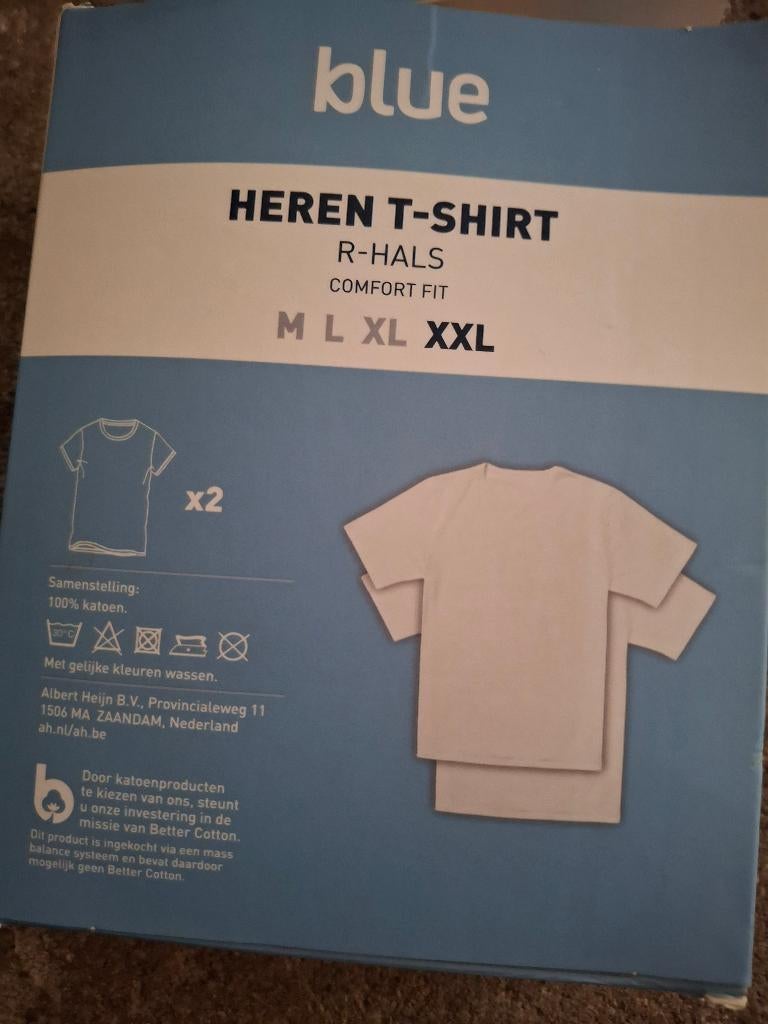 T shirt  ronde hals wit xxl heren, Ophalen of Verzenden, Nieuw, Overige maten, Wit
