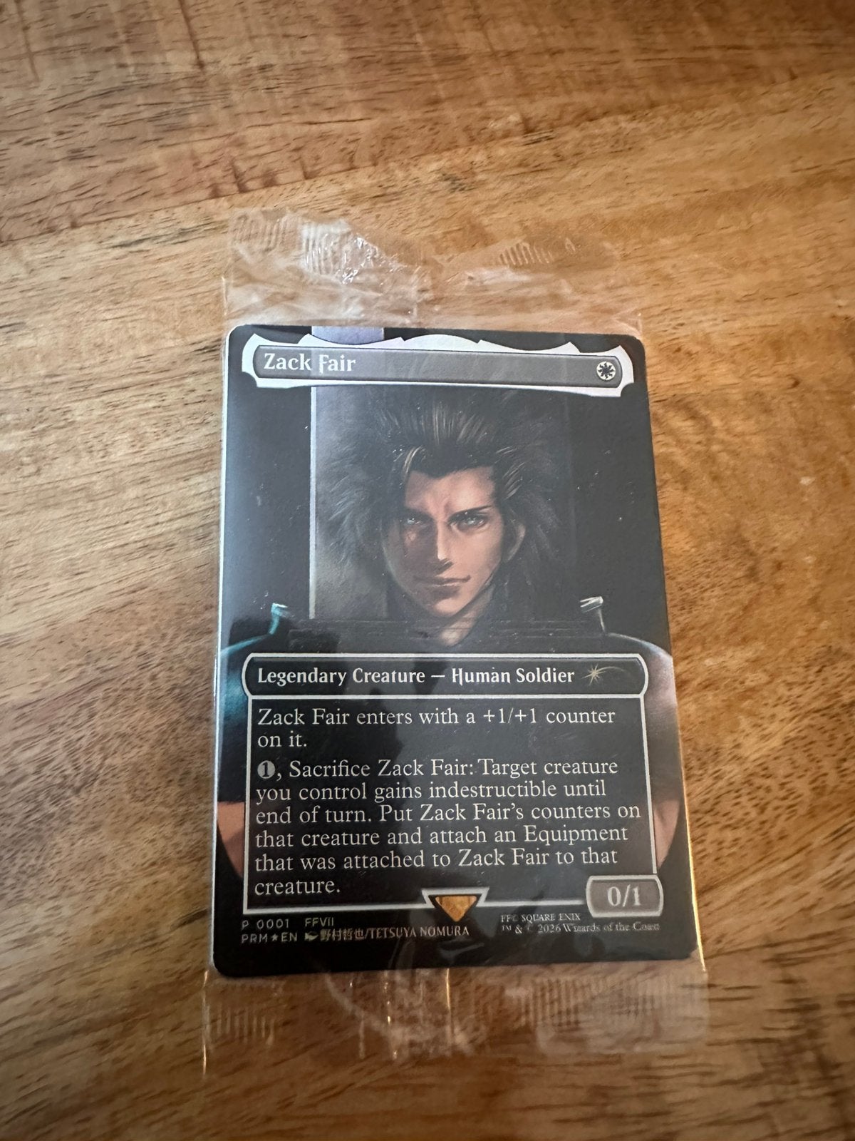 Zack Fair Final Fantasy Magic the Gathering Promo Sealed!, Hobby en Vrije tijd, Ophalen of Verzenden, Nieuw, Losse kaart, Foil
