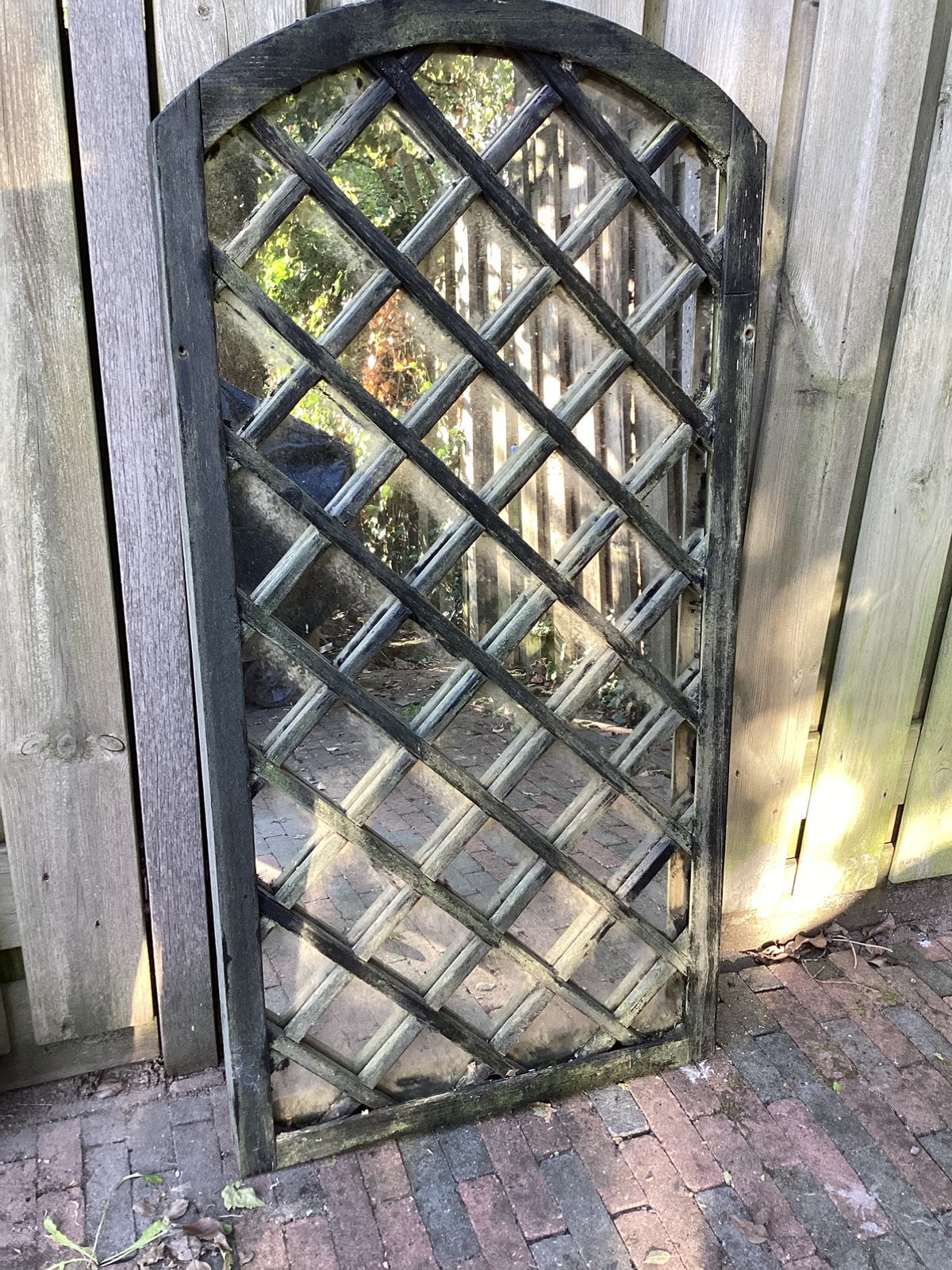 Een tuin spiegel hoog 120 breed 60 cm., Tuin en Terras, Ophalen, Minder dan 3 meter, Hout, 1 tot 2 meter