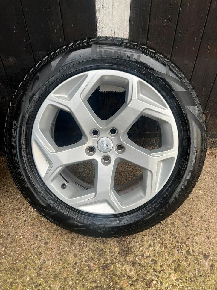 Originele land range rover sport vogue all-season 5x120 set, Niet ingevuld, Gebruikt, 255 mm, Banden en Velgen