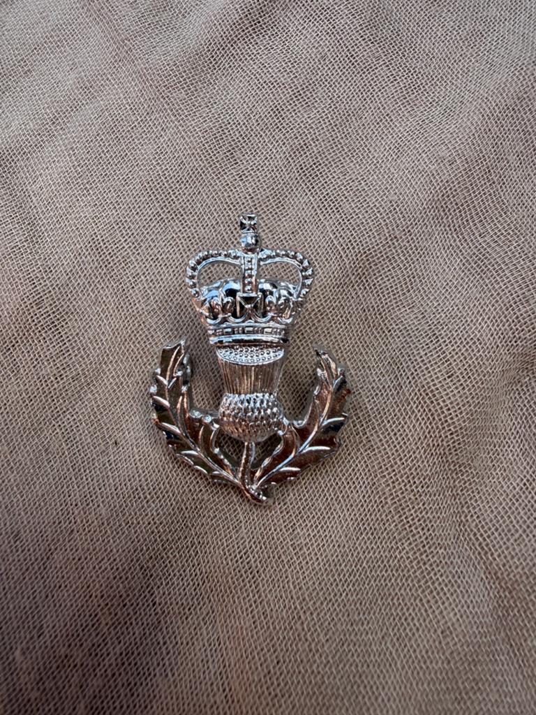 British Army Queen's Own Highlanders officers sporran badge, Verzamelen, Ophalen of Verzenden