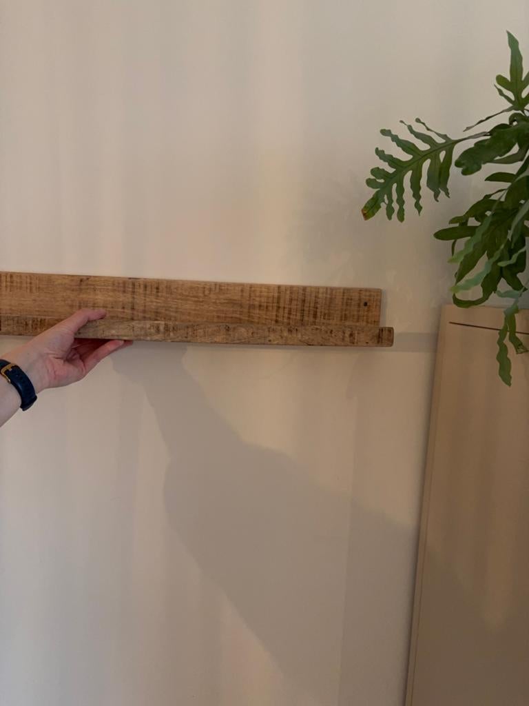 Wandplank mangohout, Ophalen, Zo goed als nieuw