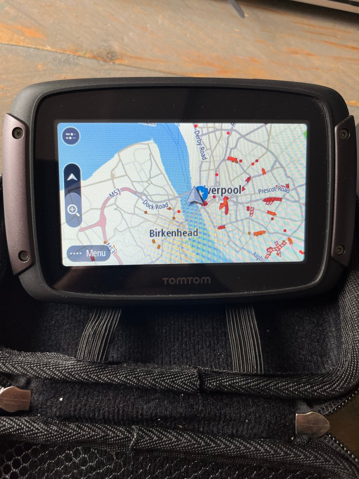 1 jaar oude TomTom Rider 550 Motornavigatie met accessoires,, Ophalen of Verzenden, Zo goed als nieuw