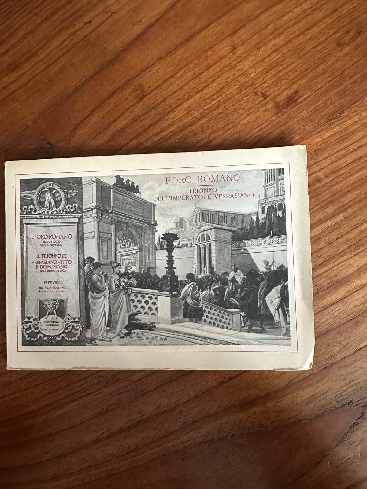 Antieke Leporello Rome: Trionfo di Vespasiano – ca. 1900, Ophalen of Verzenden, Voor 1940, Gebruikt
