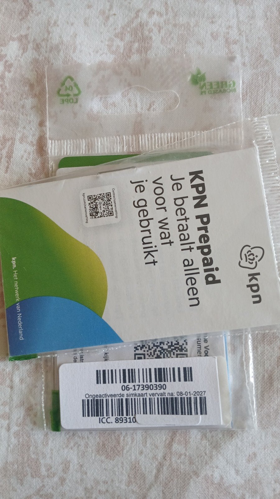 MOOI NUMMER KPN PREPAID 06-17-390-390, Telecommunicatie, Prepaidkaarten en Simkaarten, Ophalen of Verzenden, Nieuw, KPN, Simkaart