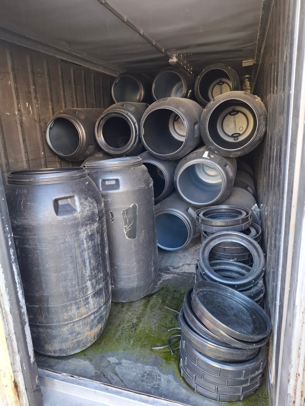 Grote partij 200L vaten, voertonnen, regentonnen, 150 liter of meer, Ophalen, Gebruikt, Kunststof