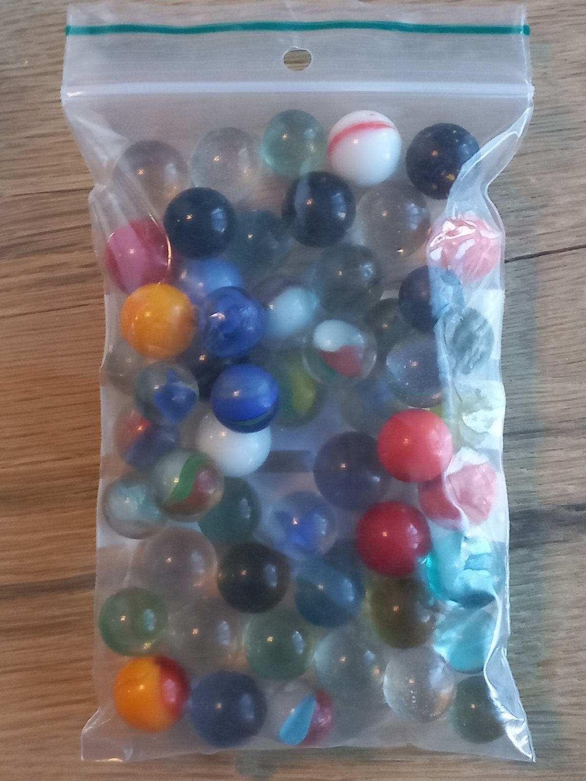 zakje met Vintage  glazen mini/micro knikkers diverse kleure, Ophalen of Verzenden, Gebruikt