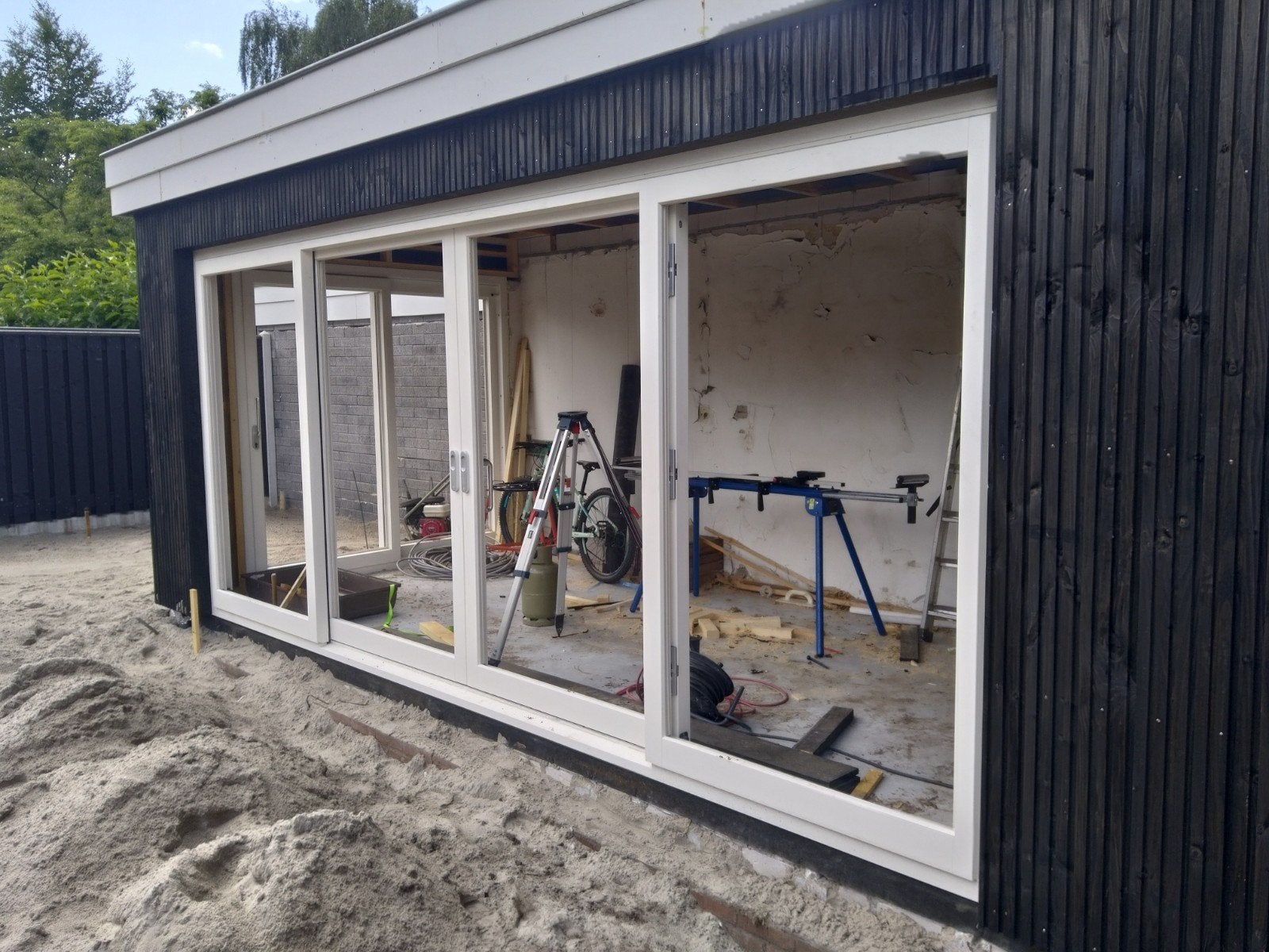 Nieuwe hardhouten schuifpuien op voorraad, Ophalen, Nieuw, Buitendeur, Schuifdeur