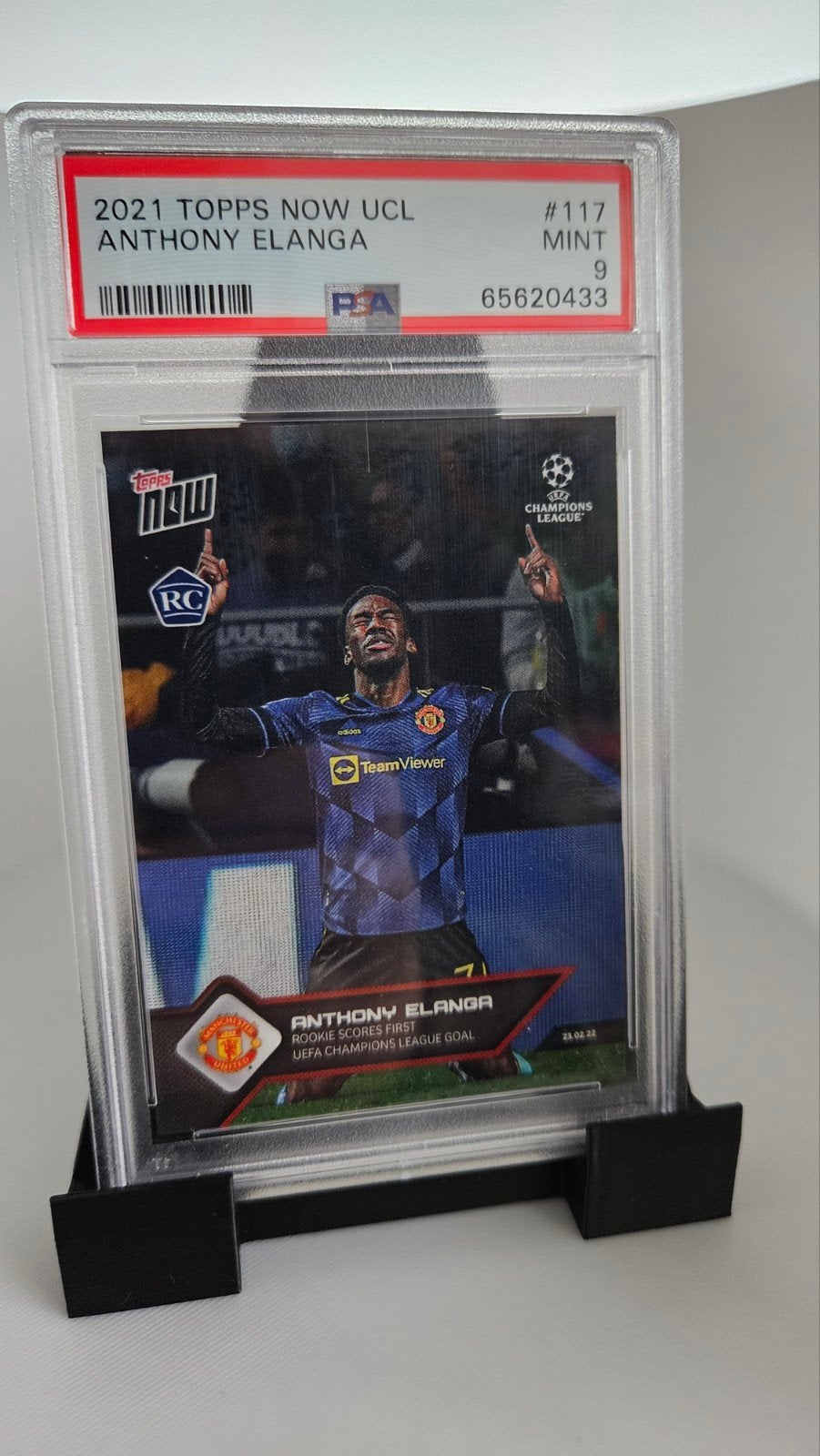 Anthony Elanga 2021 Topps Now UCL #117 PSA 9 Mint, Buitenlandse clubs, Spelerskaart, Topps Europe Ltd, Milton Keynes, MK10 0BP, UK