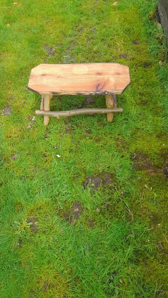 Houten tuinbankje / tafeltje, Ophalen, Nieuw, Hout
