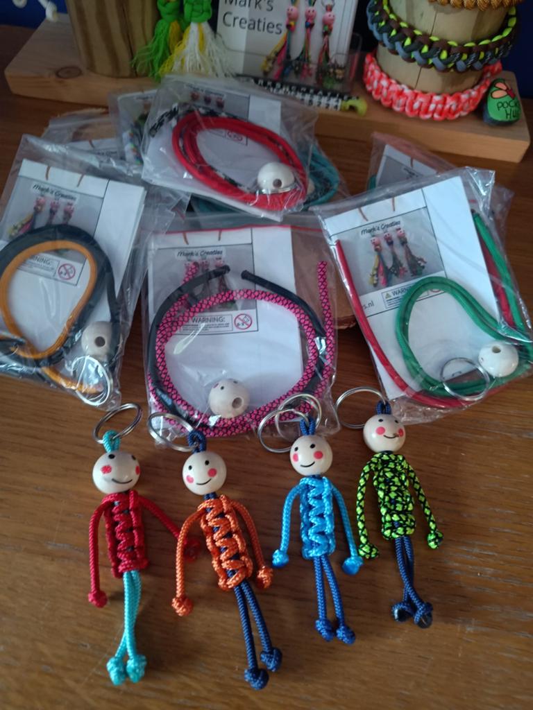DIY Paracord Gelukspoppetjes Knutselpakket Verrassing, Ophalen of Verzenden, Nieuw