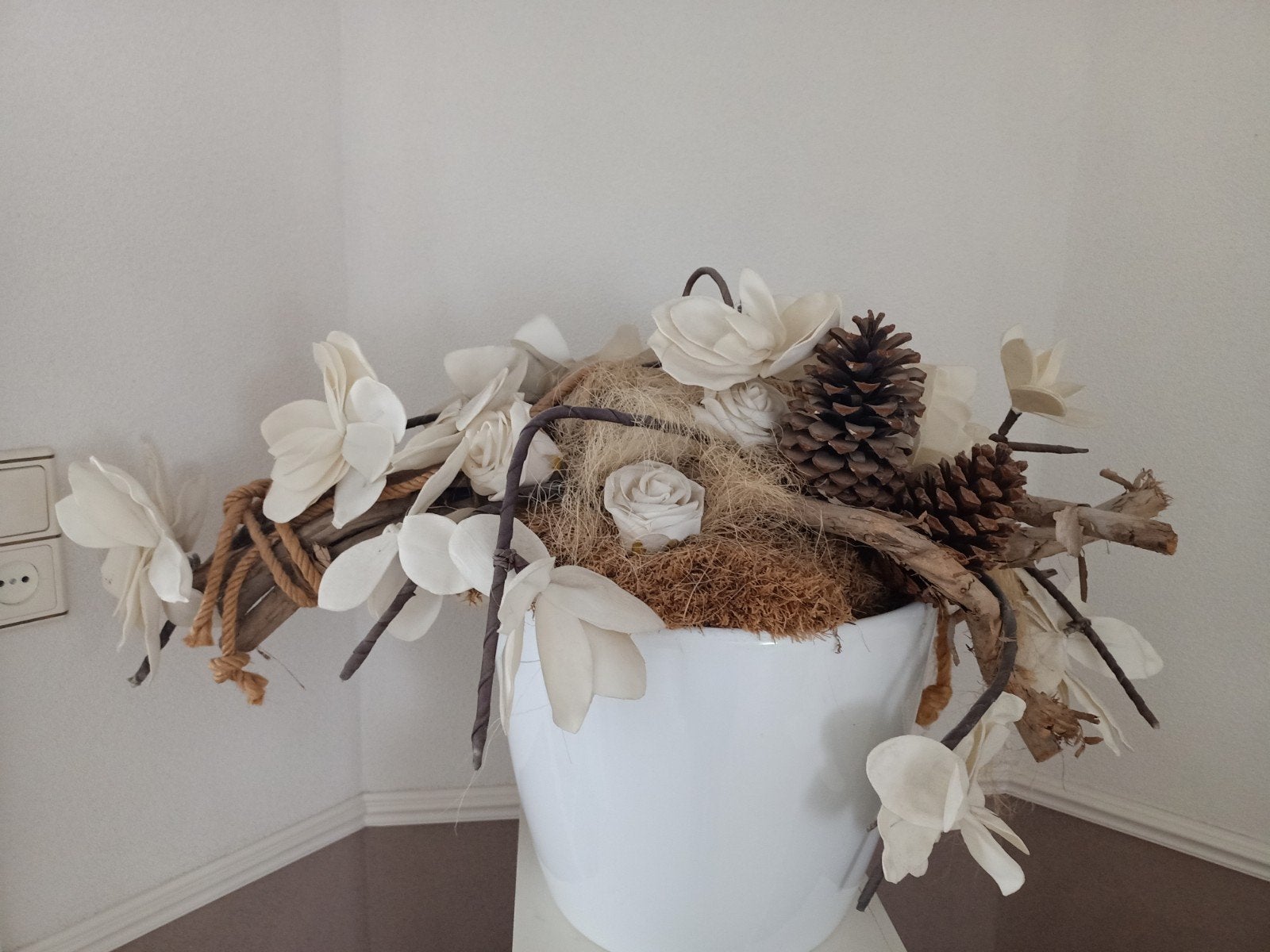 Groot bloemstuk, Ophalen