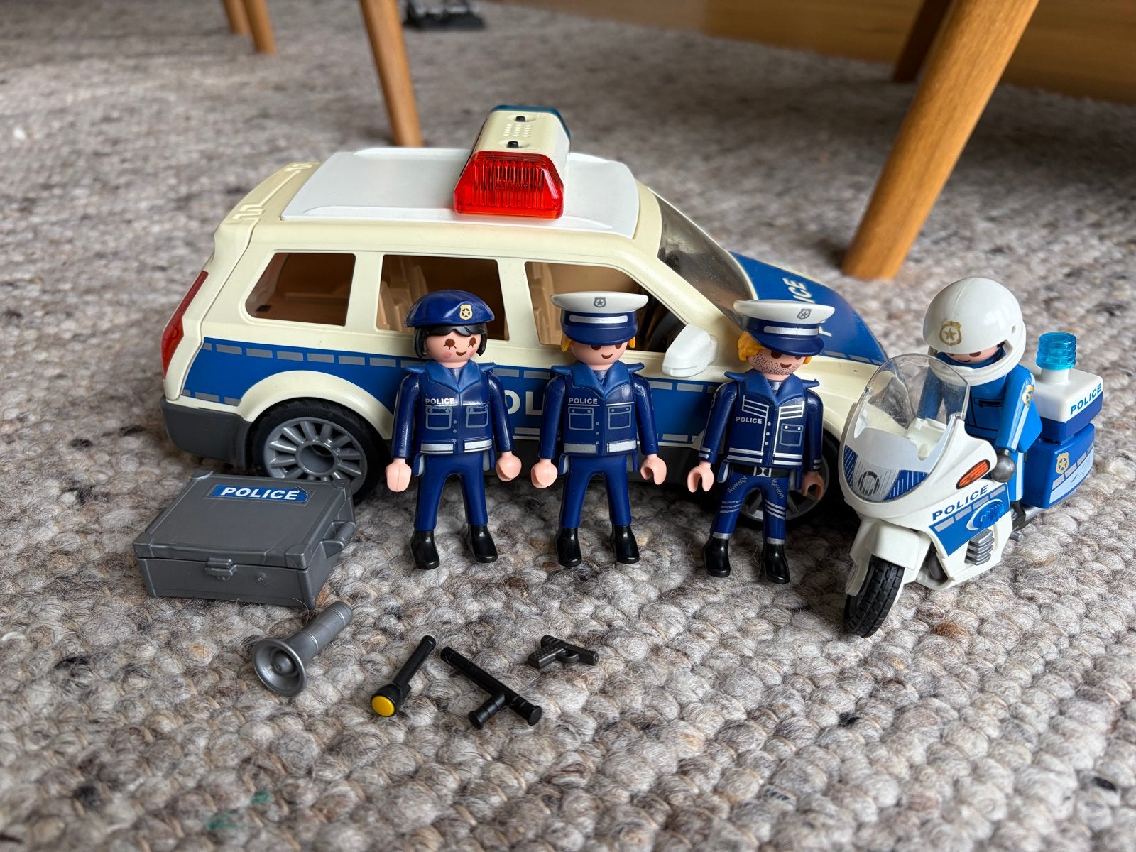 Playmobil Politie Set: Auto, Motor en Agenten, Ophalen of Verzenden, Gebruikt, Jongen of Meisje