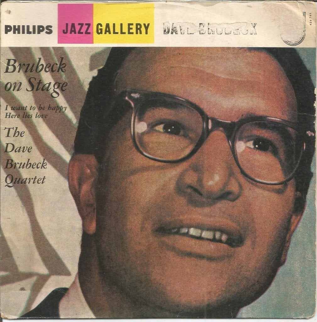 The Dave Brubeck Quartet – Brubeck On Stage, Gebruikt, Fotohoes, 7 inch, Ophalen of Verzenden