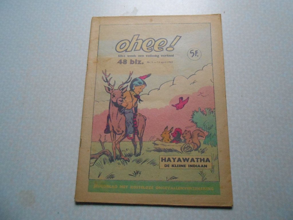 Ohee 1a De kleine indiaan 1963., Eén stripboek, Ophalen of Verzenden, Gelezen