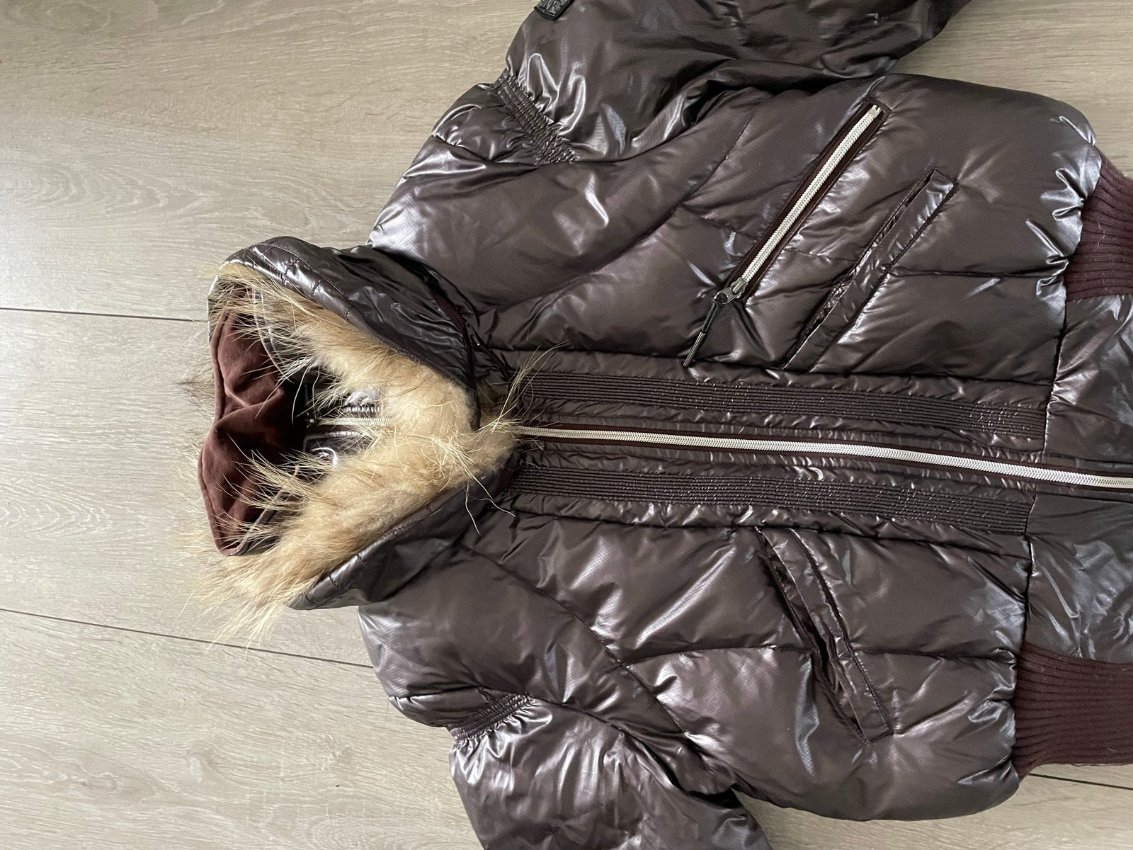 Airforce winterjas met bontkraag - Maat XL, Ophalen of Verzenden, Gedragen, Maat 46/48 (XL) of groter, Bruin
