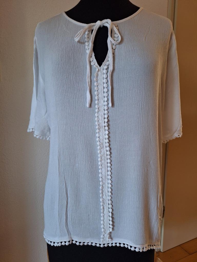 Witte blouse korte mouw b.youmg, Maat 38/40 (M), Wit, B.young, Ophalen of Verzenden
