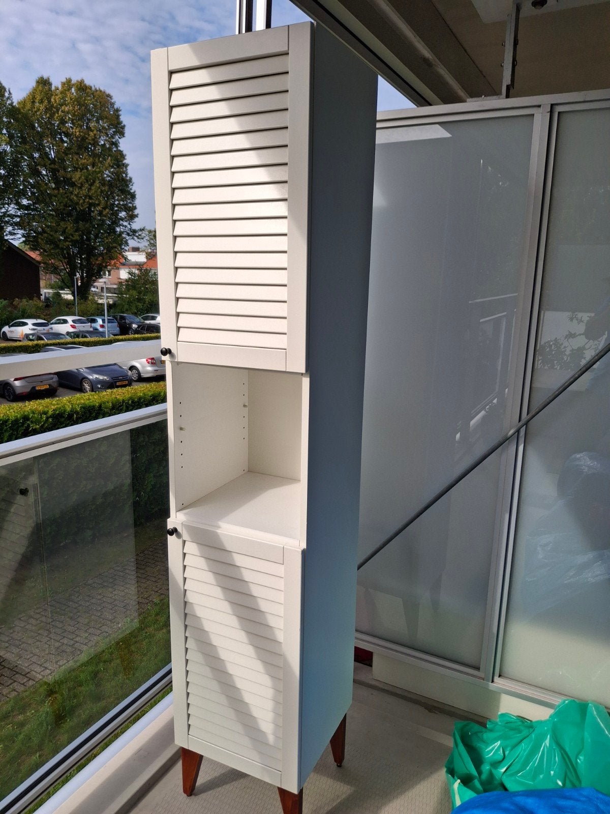 Witte kast met 2 deurtjes - H186 B36 D36, Ophalen, Gebruikt