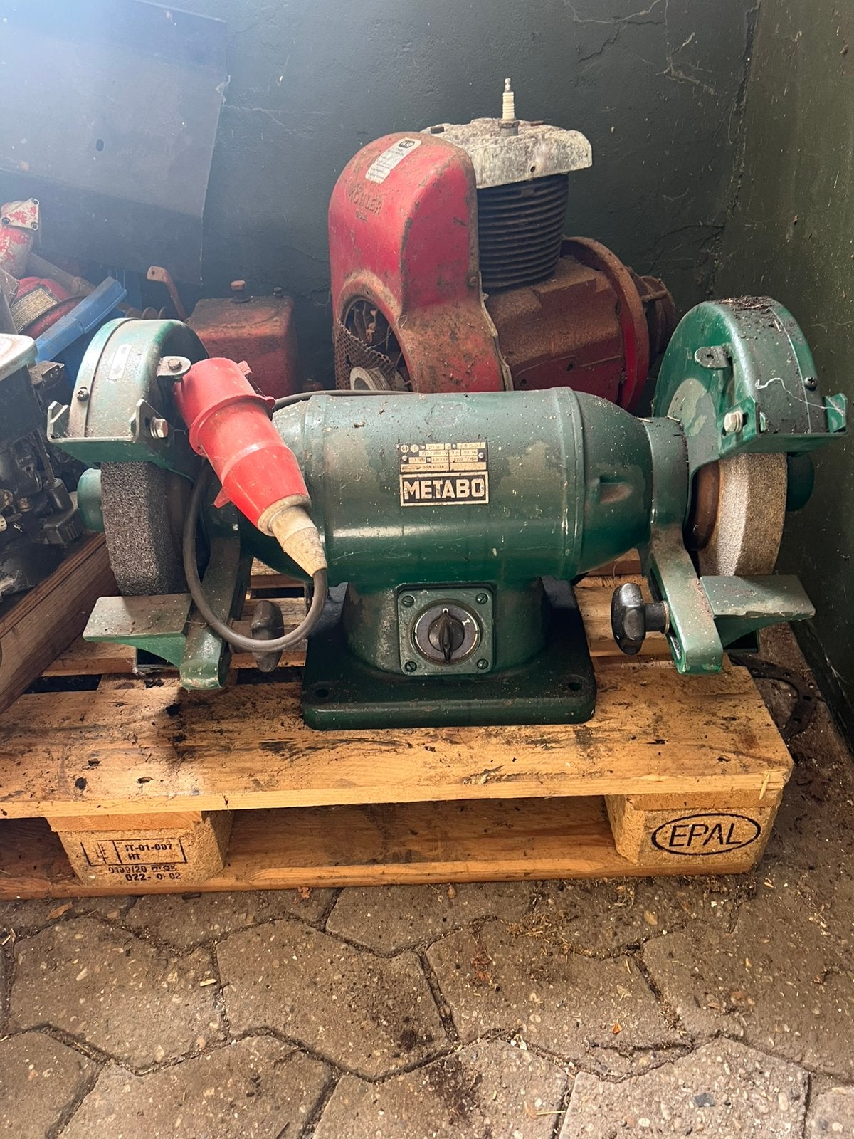 Zware Metabo werkbank slijpmachine 220 / 380v 1,1Kw, Ophalen, Gebruikt, Duitsland, 1000 watt of meer