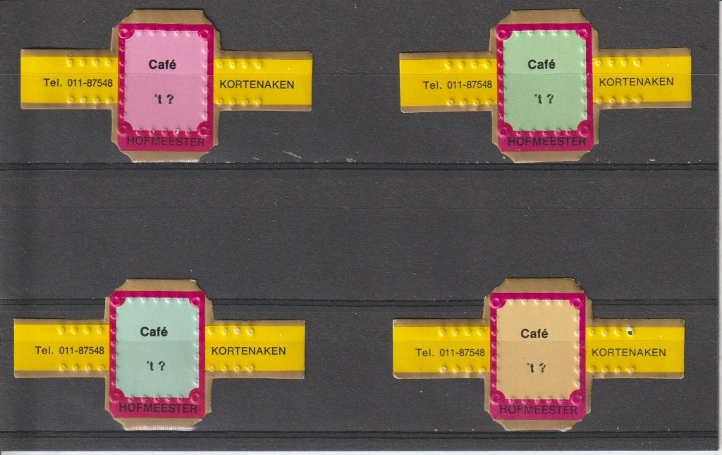reeks 367  hofmeester 1-4    sigarenbanden, Ophalen of Verzenden, Zo goed als nieuw, Sigarenbandjes