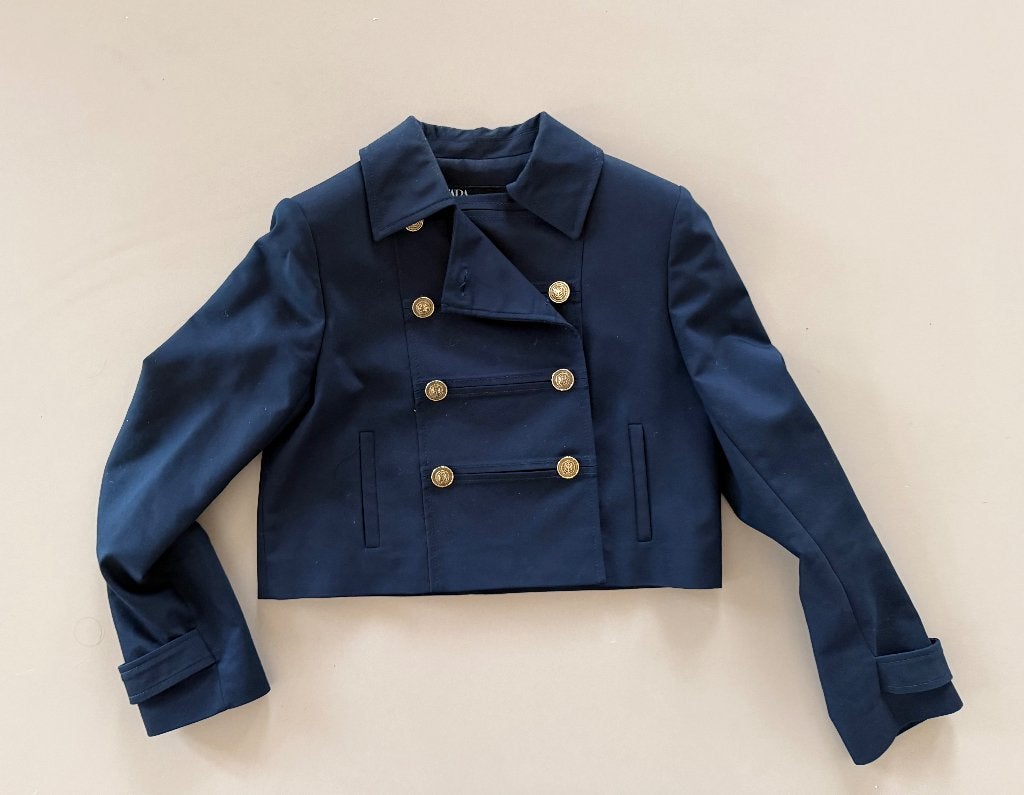 kort colbert, donker blauw, maat S, Blauw, Zara, Ophalen of Verzenden, Zo goed als nieuw