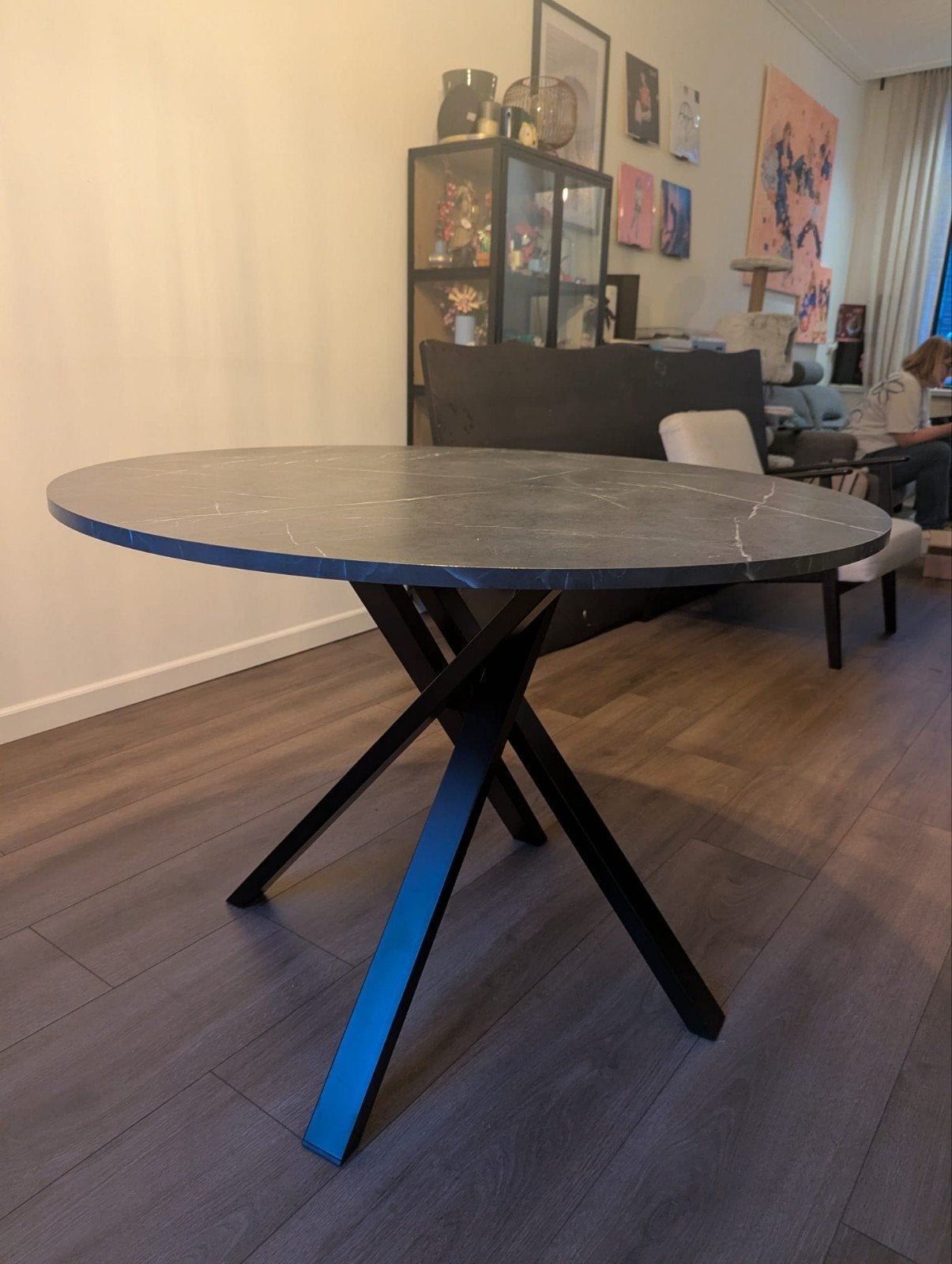 Ronde eetkamertafel ikea (mariedamm) ø105cm, Huis en Inrichting, Tafels | Eettafels, Ophalen, Overige materialen, Rond, Vier personen