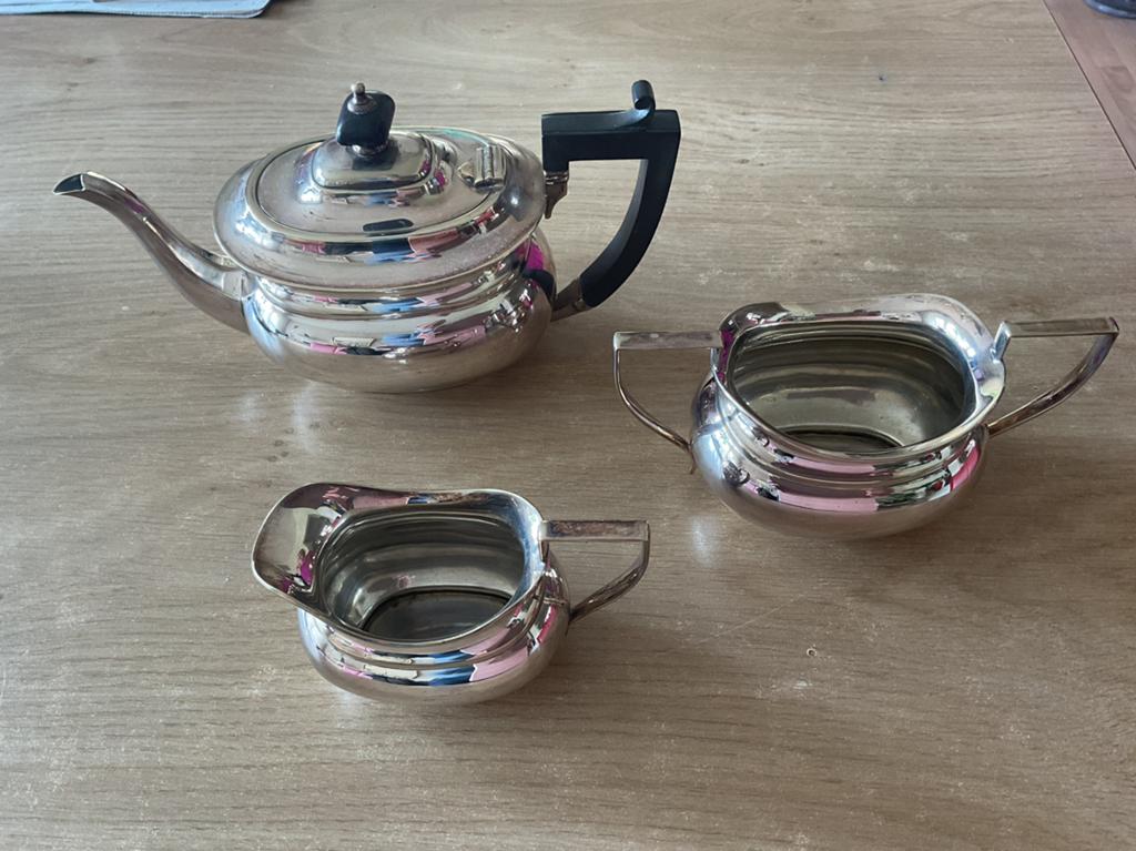 Servies melk suiker en thee kan, Antiek en Kunst, Antiek | Goud en Zilver, Ophalen