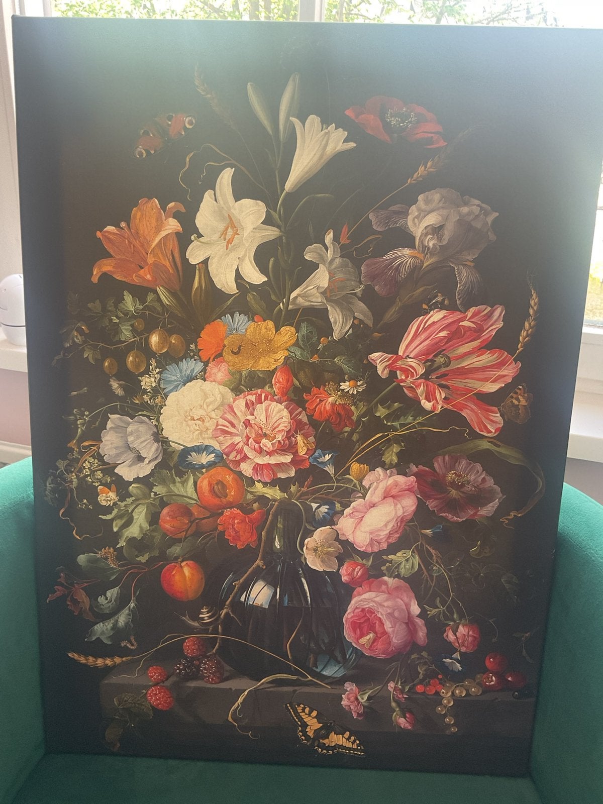 Prachtige afbeelding van oude Meester op canvas 50 x 70, Ophalen of Verzenden, Zo goed als nieuw, 50 tot 75 cm, Schilderij