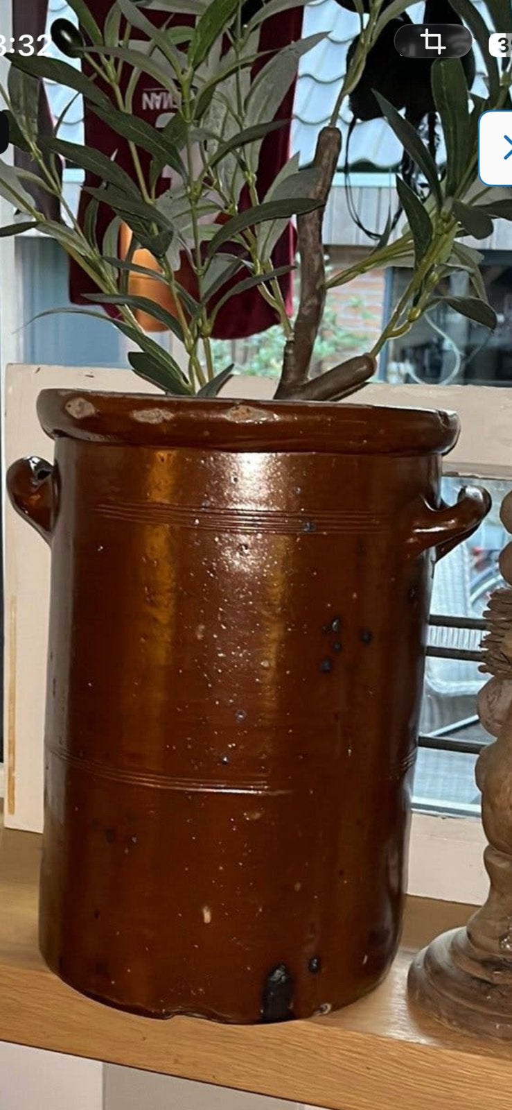 Vintage Aardewerken Keukenpot met Handvatten, Ophalen of Verzenden