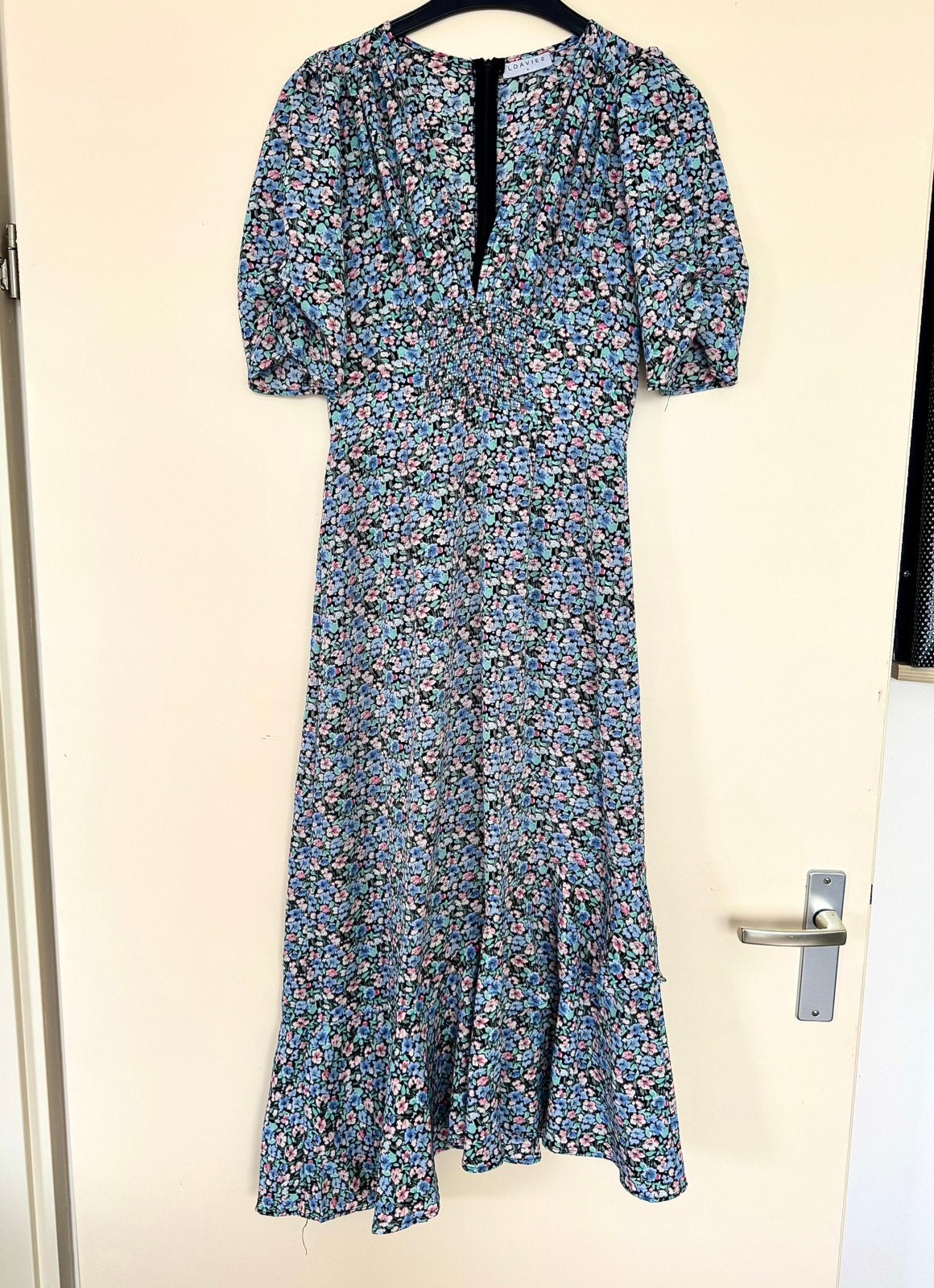 Loavies bloemen jurk maat S, Blauw, Ophalen of Verzenden, Maat 36 (S), Gedragen